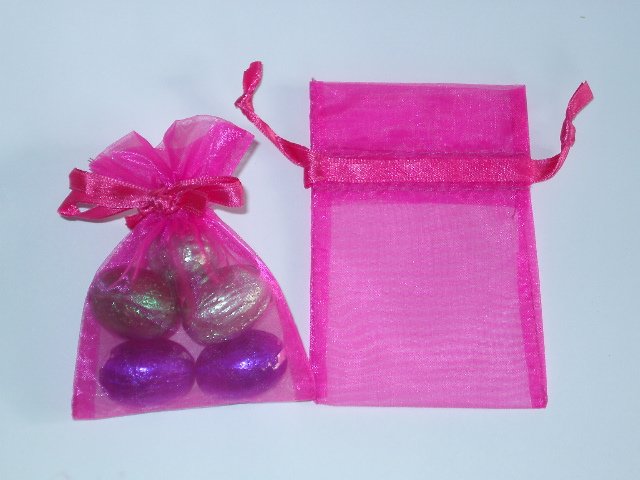 Hot Pink Organza Bag
