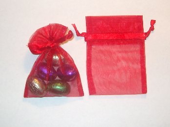 Red Organza Bag
