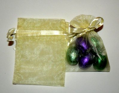 Yellow organza bags