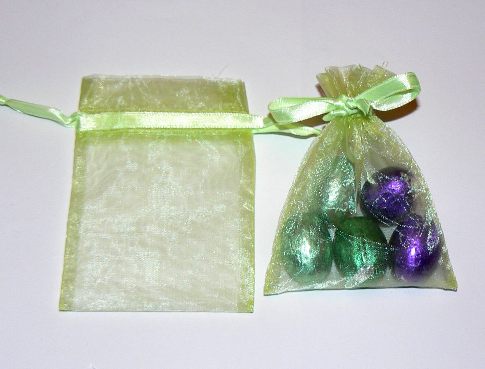 Organza Bags Lime Green