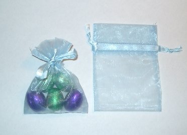 Soft Blue Organza Bag