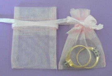 4x6cm Pale Pink Organza bag