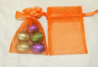 Organza Bags Bright Orange