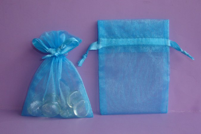 Sky Blue Organza Bag