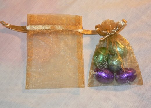 Gold Organza Bags