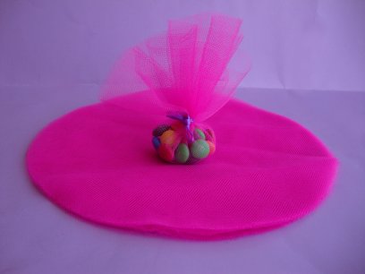 Hot Pink Tulle Circles
